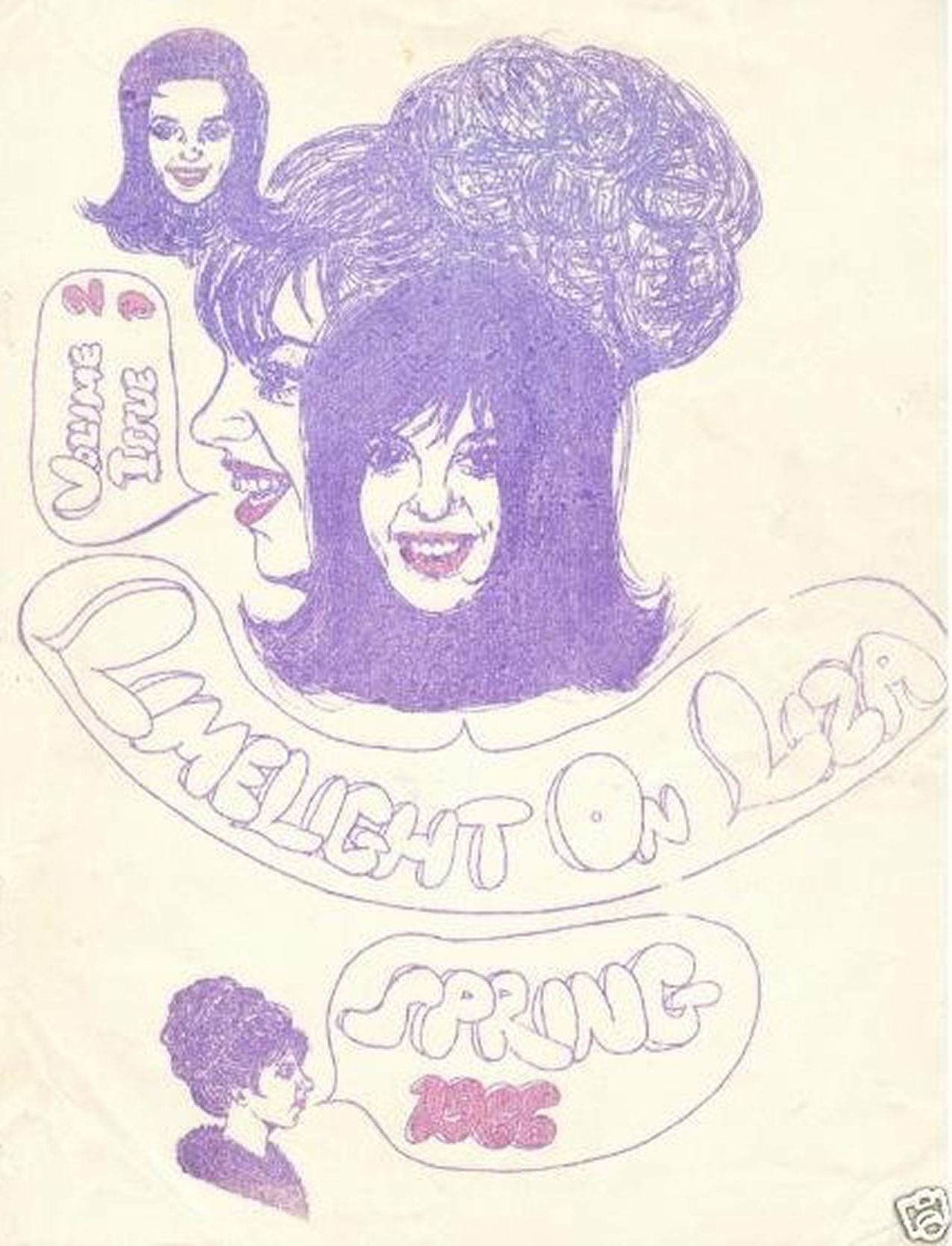 LIMELIGHT ON LIZA magazine side cover  Vol 2 No  1 Spring 1966