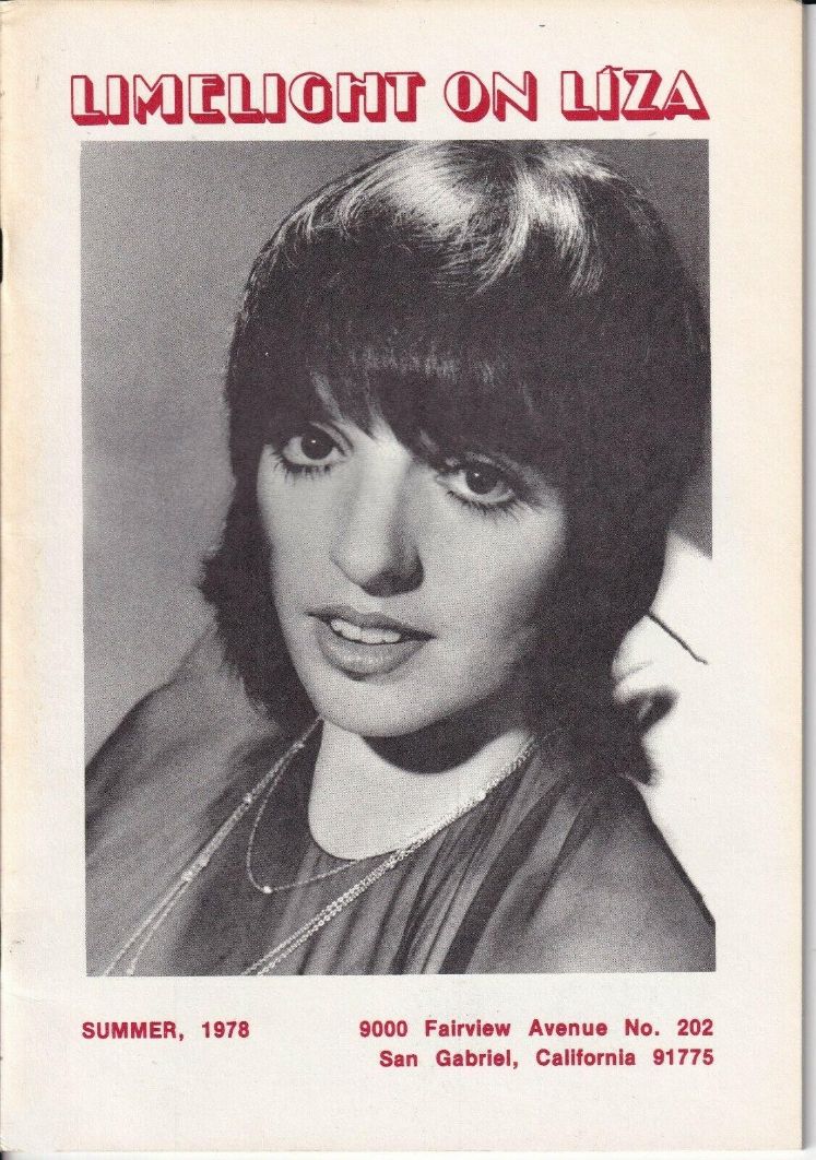 LIMELIGHT ON LIZA magazine side cover Summer 1978