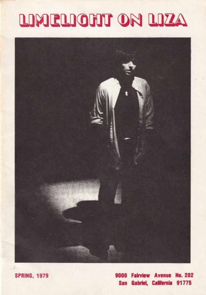 LIMELIGHT ON LIZA magazine side cover Spring 1979