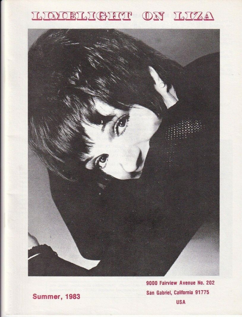 LIMELIGHT ON LIZA magazine side cover Summer 1983