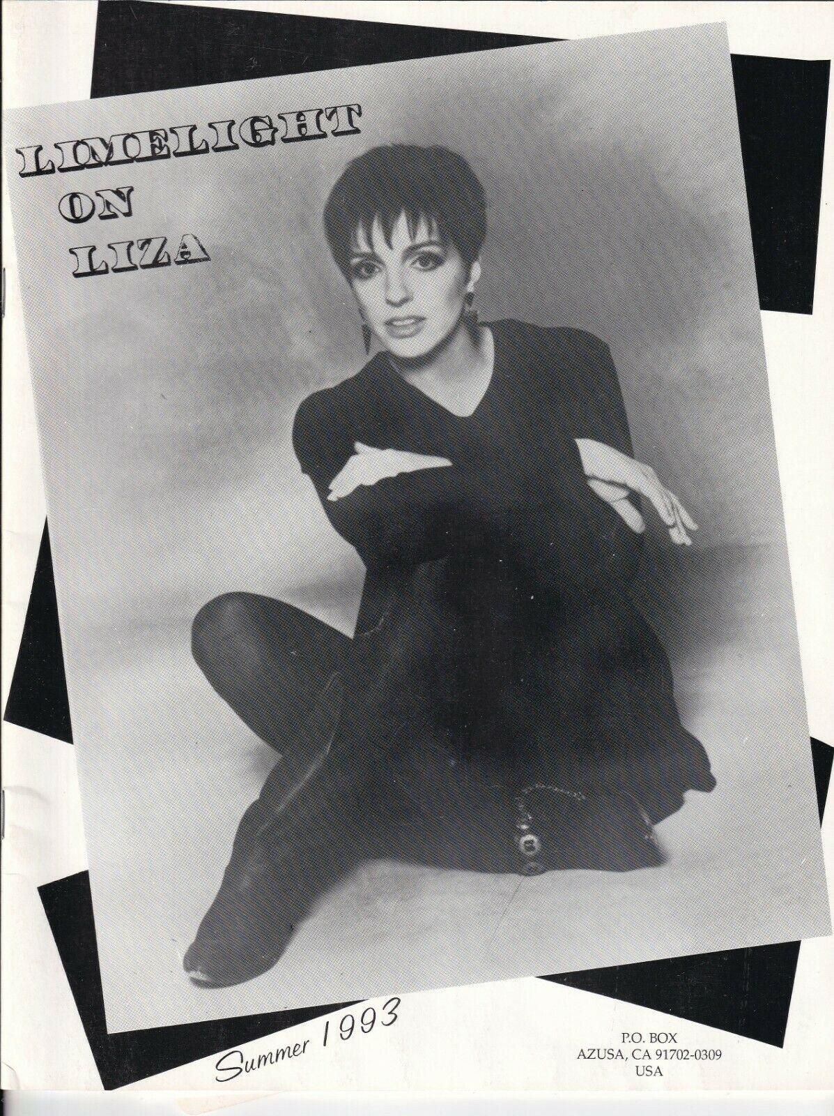 LIMELIGHT ON LIZA magazine side cover Summer 1993