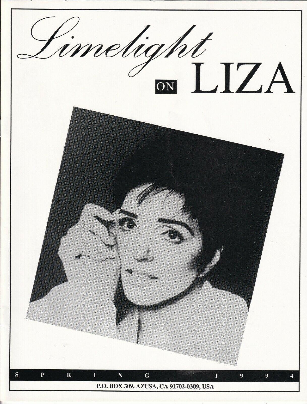 LIMELIGHT ON LIZA magazine side cover Spring 1994