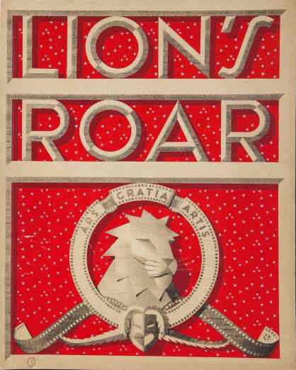 LIONS ROAR magazine side cover Issue 1  1941