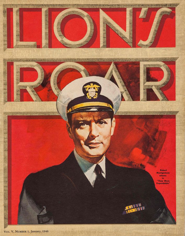 LIONS ROAR magazine side cover January 1946