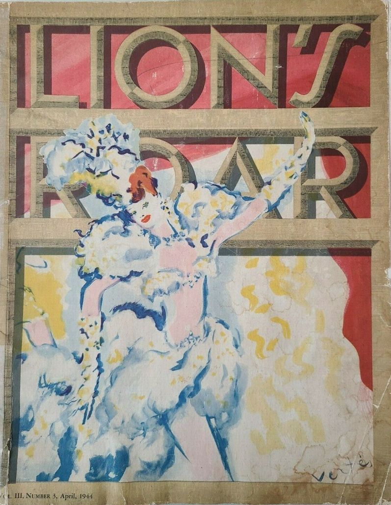 LIONS ROAR magazine side cover  Vol 3 No  3  April 1944