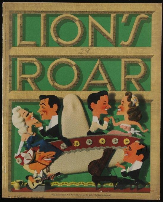 LIONS ROAR magazine side cover  Vol 5 No  4  August 1946