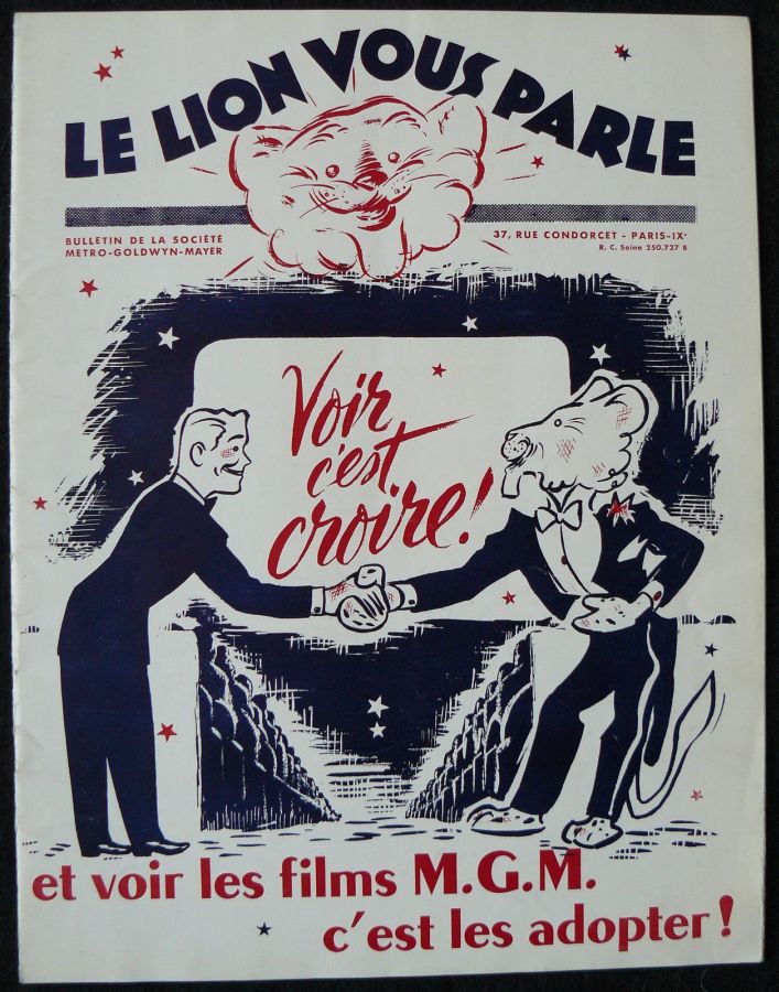 LION VOUS PARLE | LE magazine side cover  1952