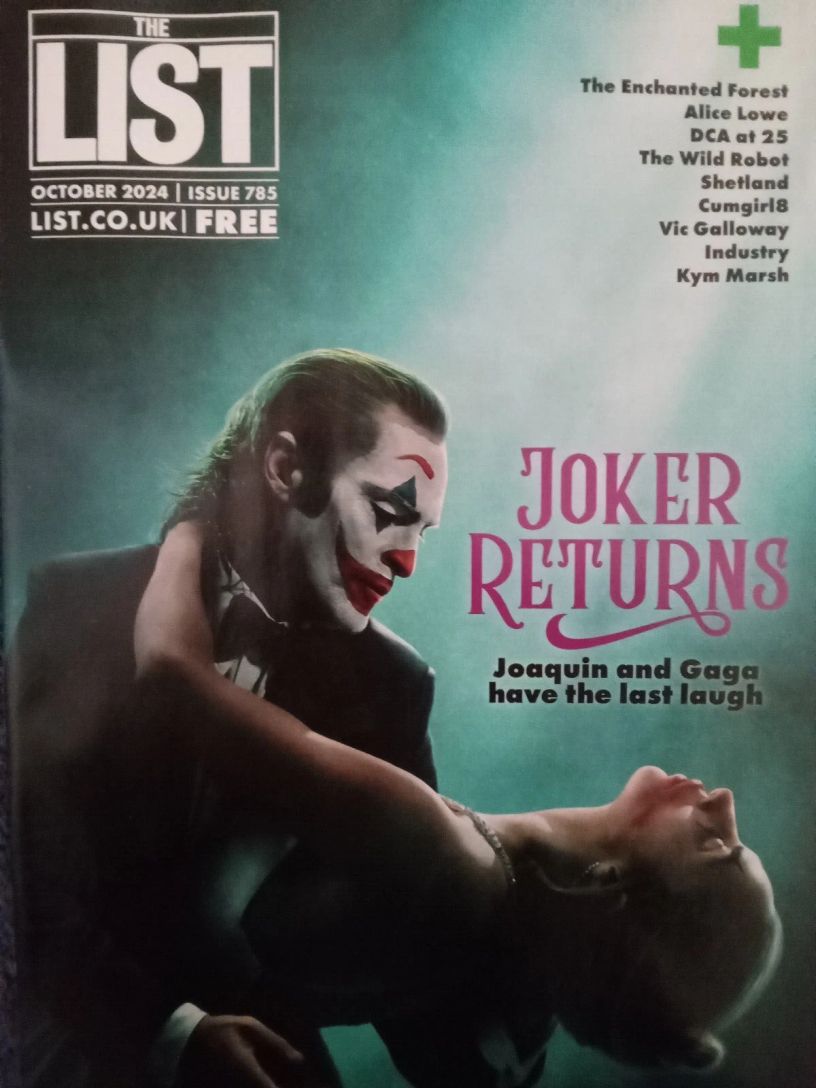 THE LIST magazine side cover Issue 785  October 2024