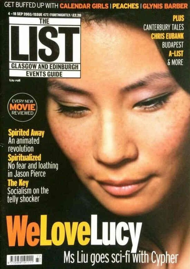 THE LIST magazine side cover Issue 477 4 September 2003