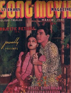 LITERARY SONG-MOVIE magazine side cover March 1940