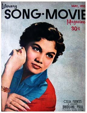 LITERARY SONG-MOVIE magazine side cover May 1955
