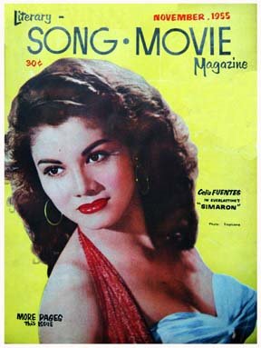 LITERARY SONG-MOVIE magazine side cover November 1955