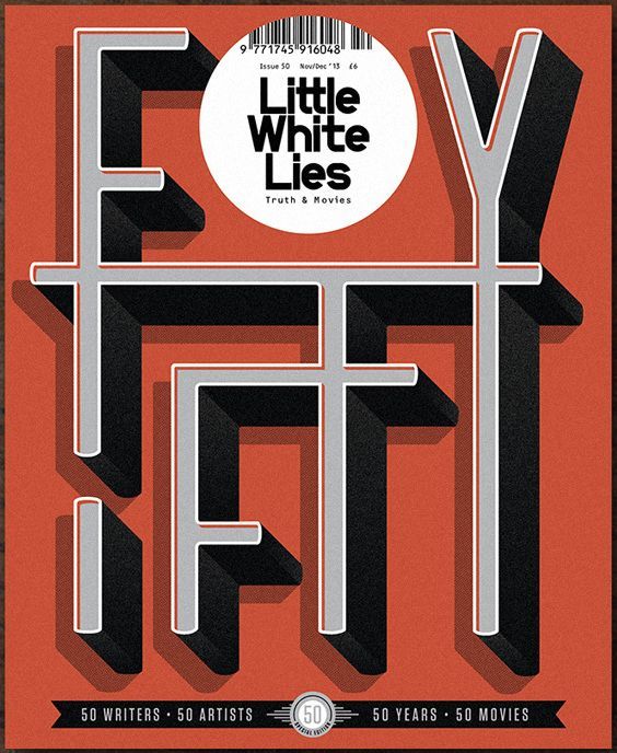 LITTLE WHITE LIES magazine side cover Issue 50 November/December 2013