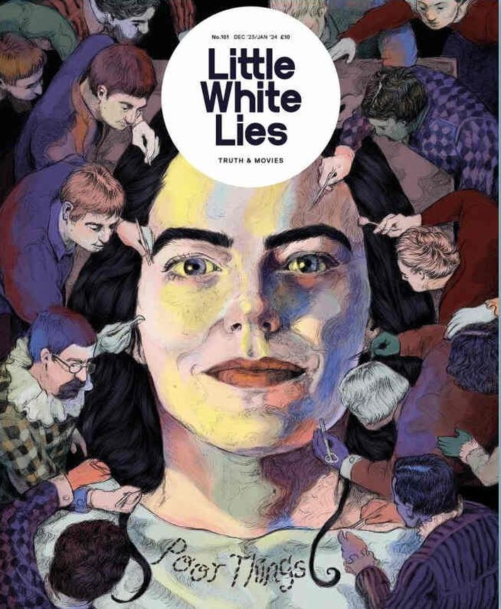 LITTLE WHITE LIES magazine side cover Issue 101  December 2023/ January 2024 