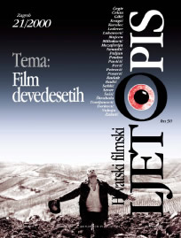 HRVATSKI FILMSKI LJETOPIS magazine side cover Issue 21  2000