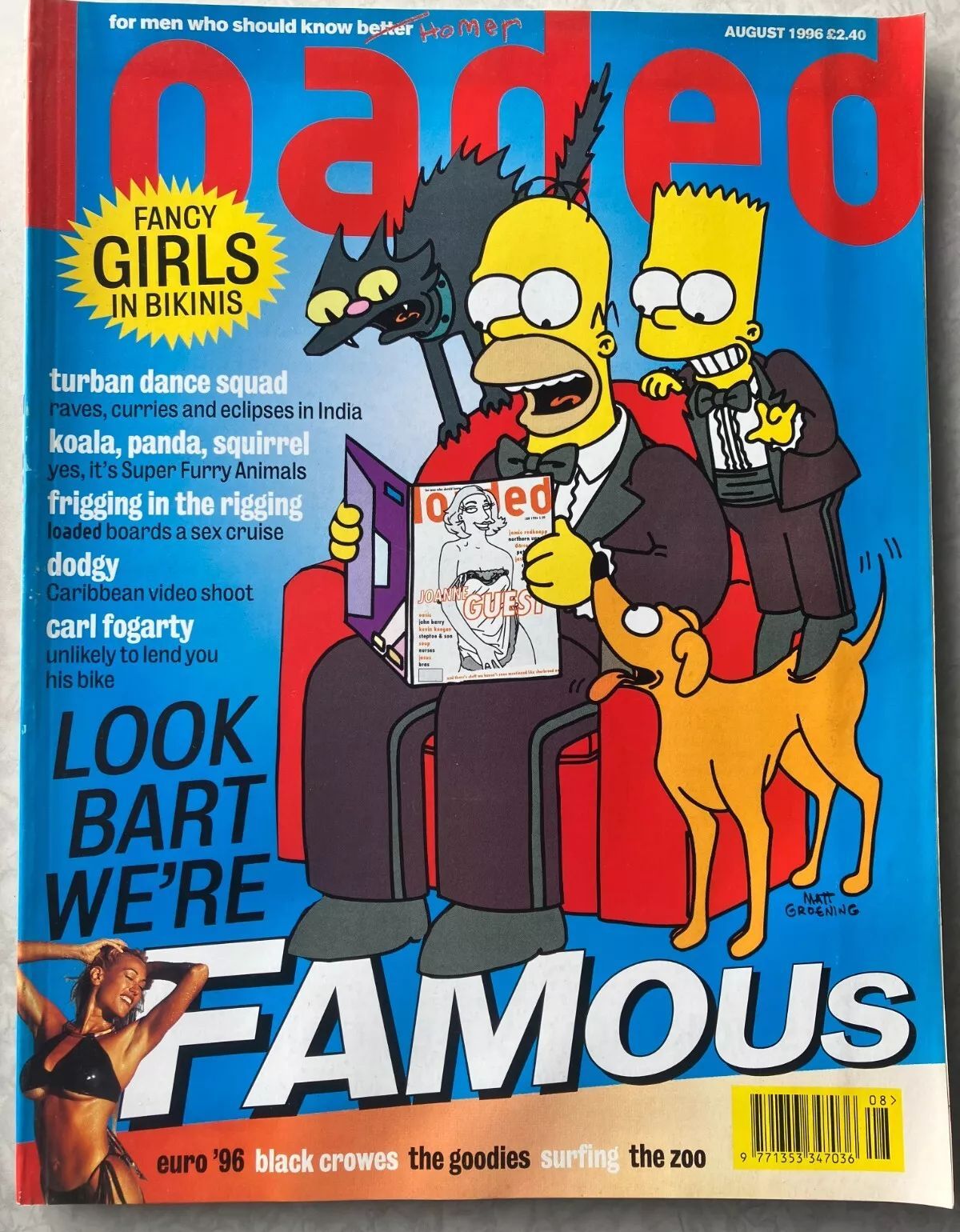 LOADED UK magazine side cover  August 1996