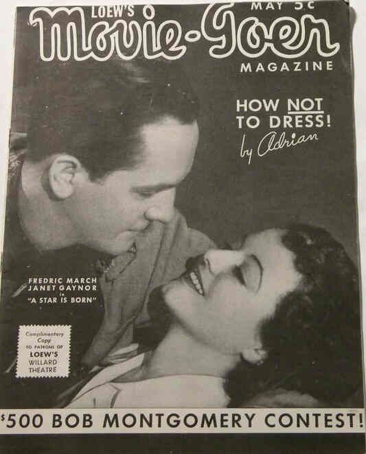 LOEWS MOVIE-GOER magazine side cover May 1937