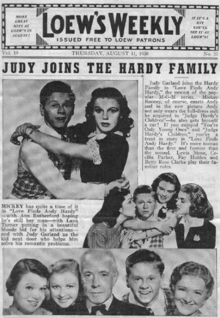 LOEWS WEEKLY magazine side cover 11 August 1938
