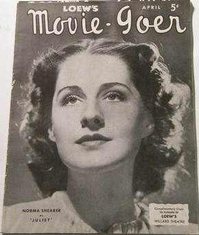 LOEWS MOVIE-GOER magazine side cover  April 1937
