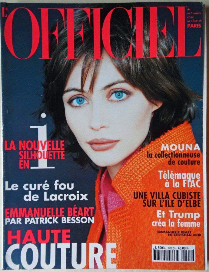 OFFICIEL DE LA COUTURE magazine side cover Issue 808  September 1996