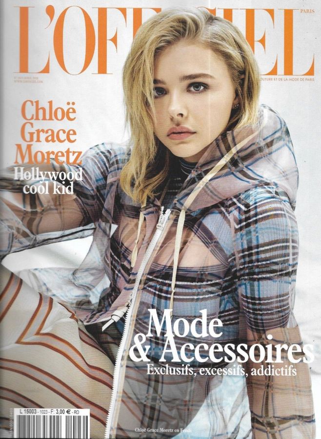 OFFICIEL DE LA COUTURE magazine side cover Issue 1023  April 2018