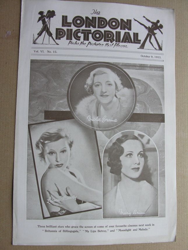 LONDON PICTORIAL | THE magazine side cover 9 October 1933