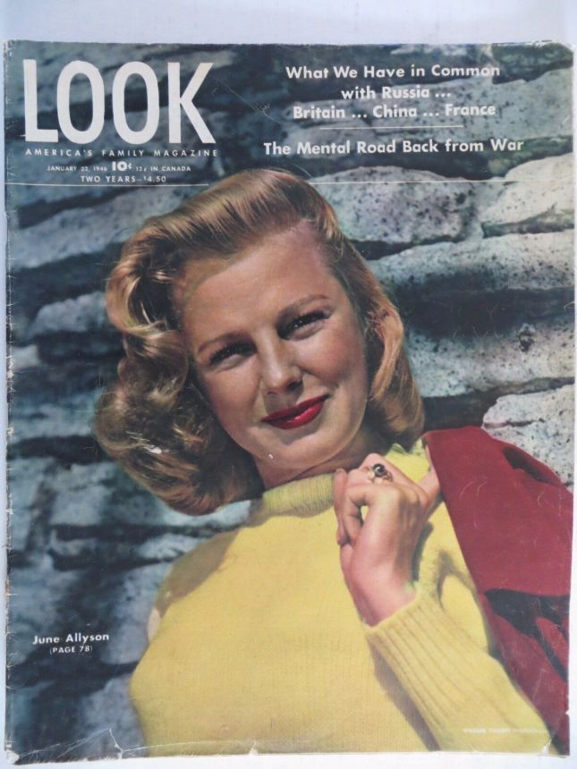 LOOK 1937 magazine side cover 22 January 1946