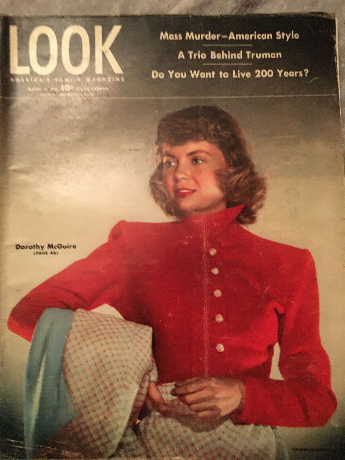 LOOK 1937 magazine side cover 19 March 1946