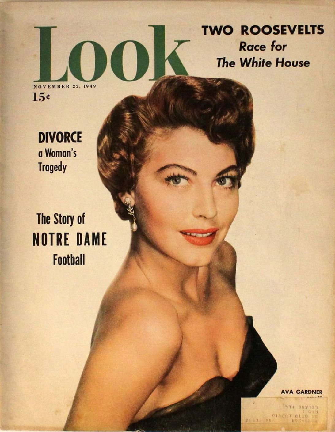 LOOK 1937 magazine side cover 22 September 1949