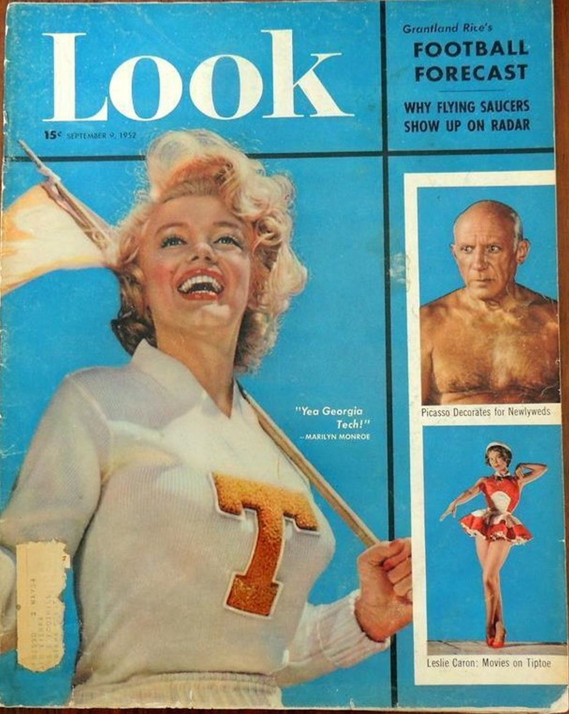 LOOK 1937 magazine side cover 9 September 1952