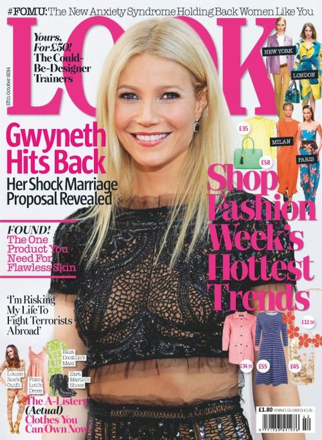 LOOK UK magazine side cover 13 October 2014