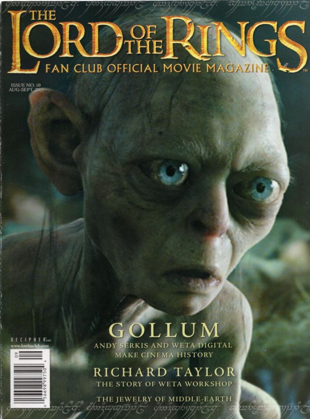 LORD OF THE RINGS magazine side cover Issue 10 August/September 2003