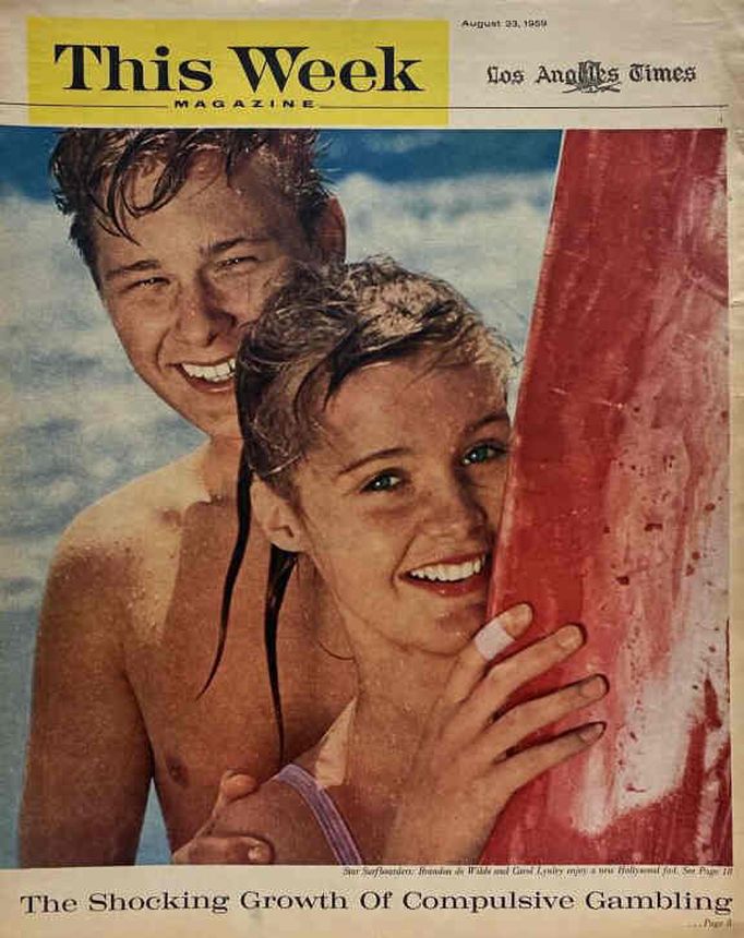LOS ANGELES TIMES magazine side cover 23 August 1959