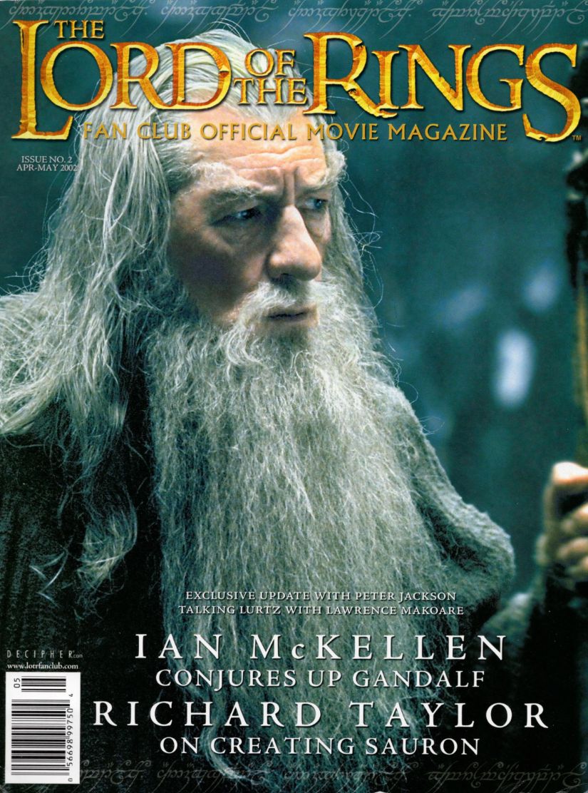 LORD OF THE RINGS magazine side cover Issue 2  April/May 2002