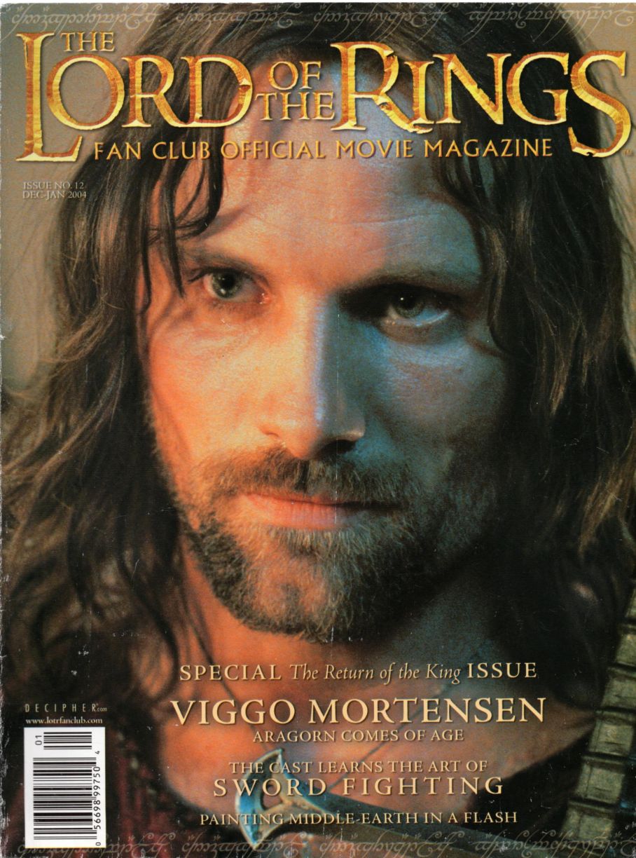 LORD OF THE RINGS magazine side cover Issue 12  December 2003