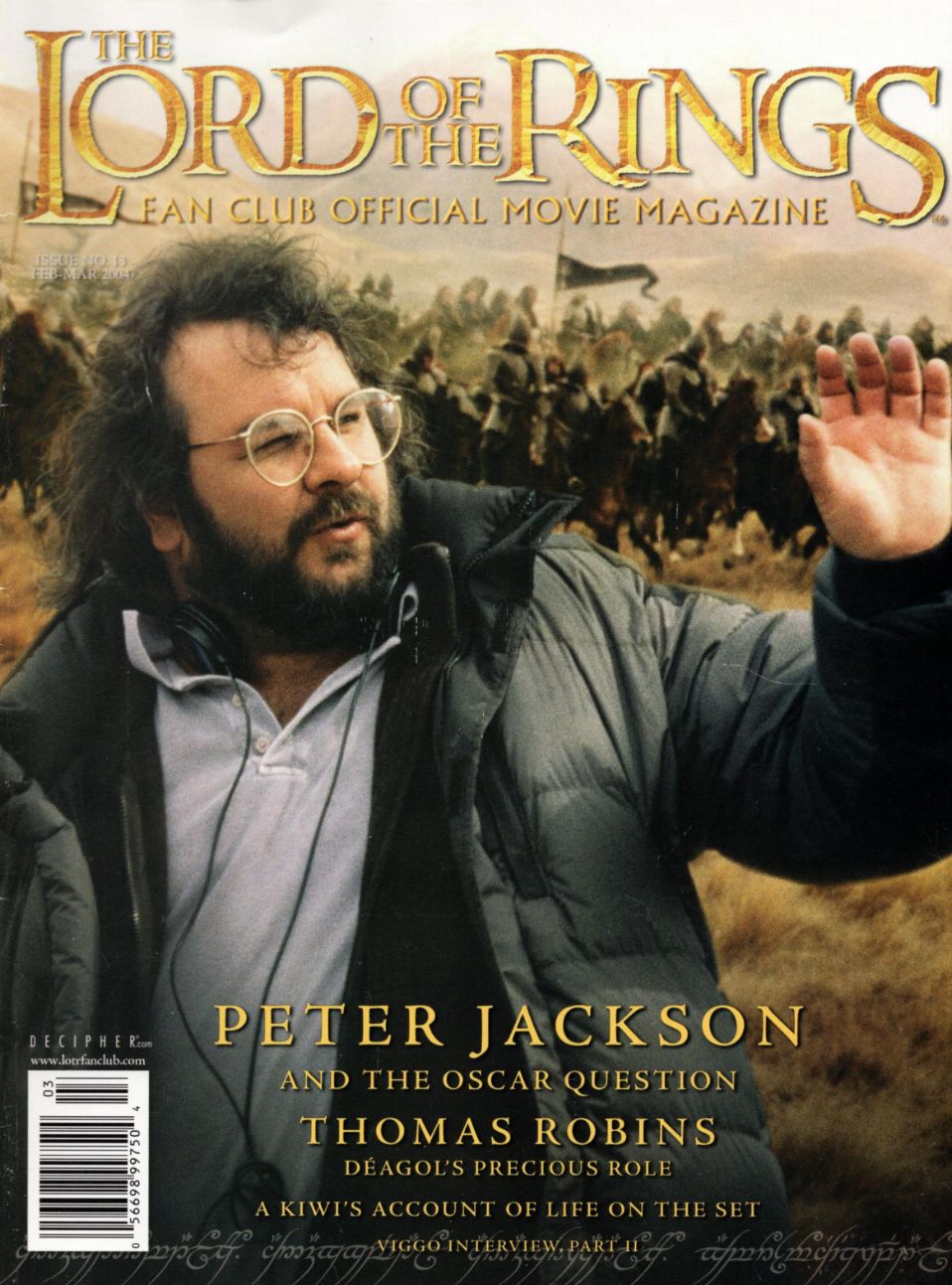 LORD OF THE RINGS magazine side cover Issue 13  February/March 2004