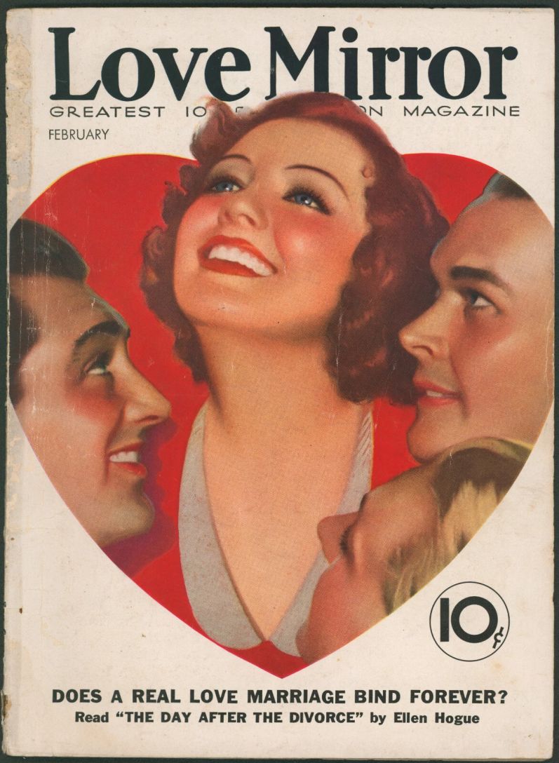 LOVE MIRROR magazine side cover  February 1933