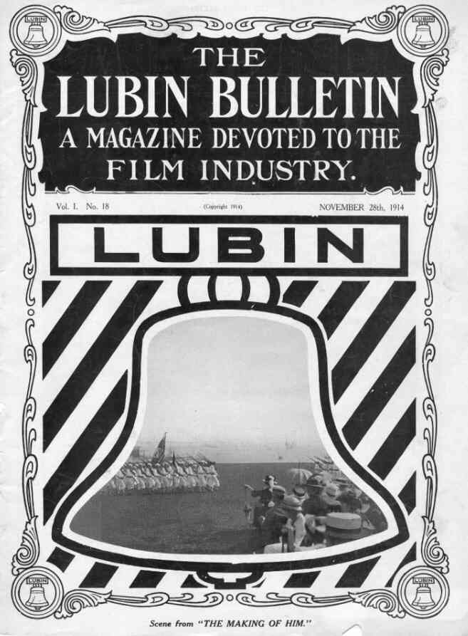 LUBIN BULLETIN magazine side cover  Vol 1 #18 28 November 1914