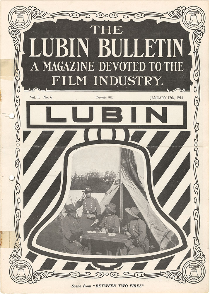LUBIN BULLETIN magazine side cover  Vol 1 No  6 17 January 1914