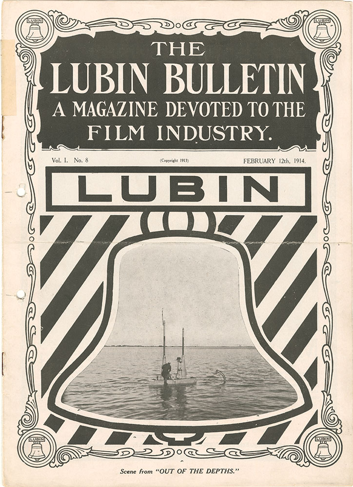 LUBIN BULLETIN magazine side cover  Vol 1 No  8 12 February 1914