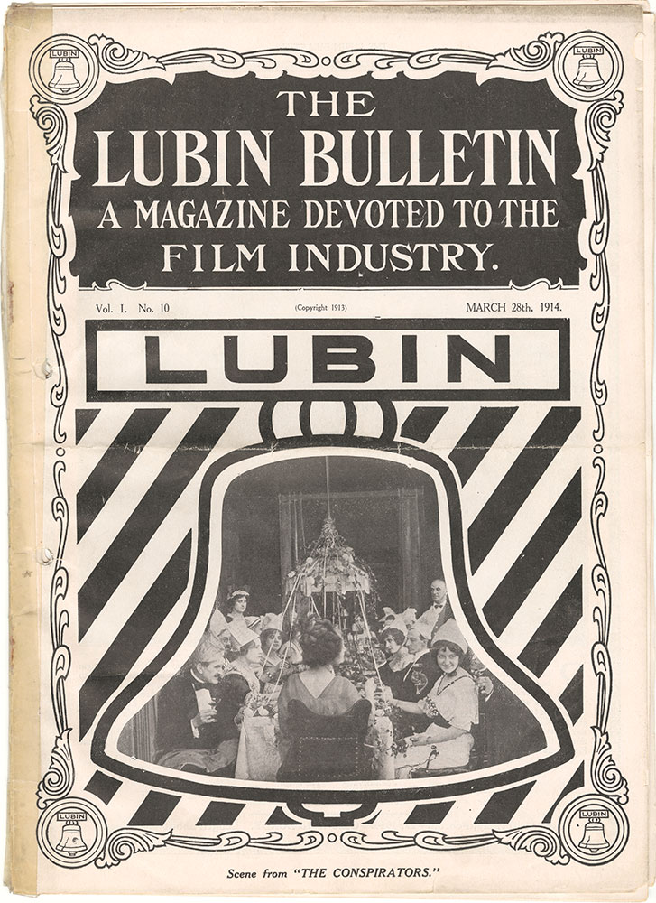 LUBIN BULLETIN magazine side cover  Vol 1 No  10 28 March 1914