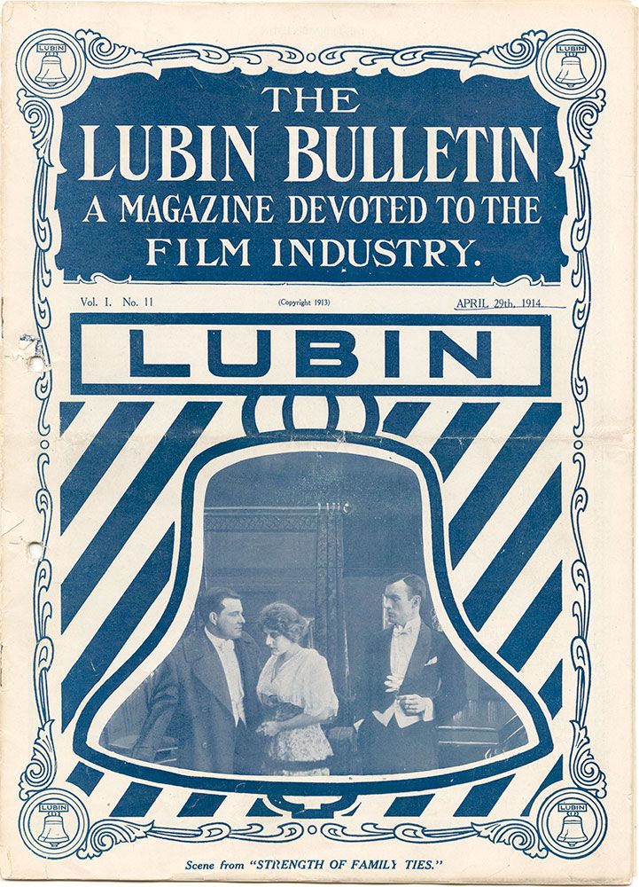 LUBIN BULLETIN magazine side cover  Vol 1 No  11 29 April 1914