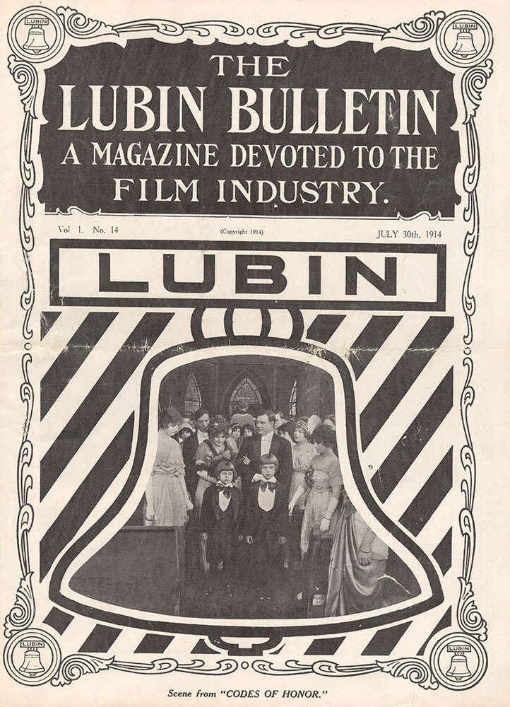 LUBIN BULLETIN magazine side cover  Vol 1 No  14 30 July 1914