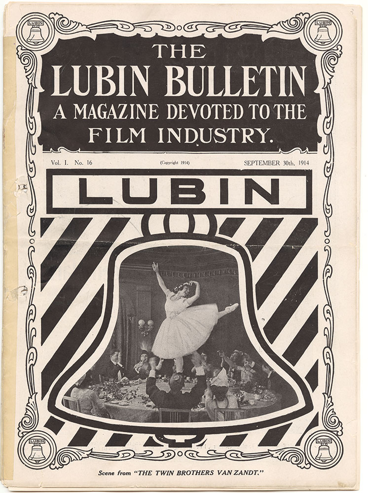 LUBIN BULLETIN magazine side cover  Vol 1 No  16 30 September 1914