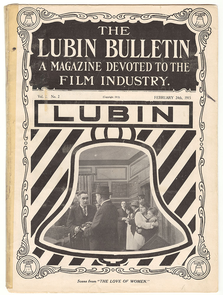 LUBIN BULLETIN magazine side cover  Vol 2 No  2 24 February 1915
