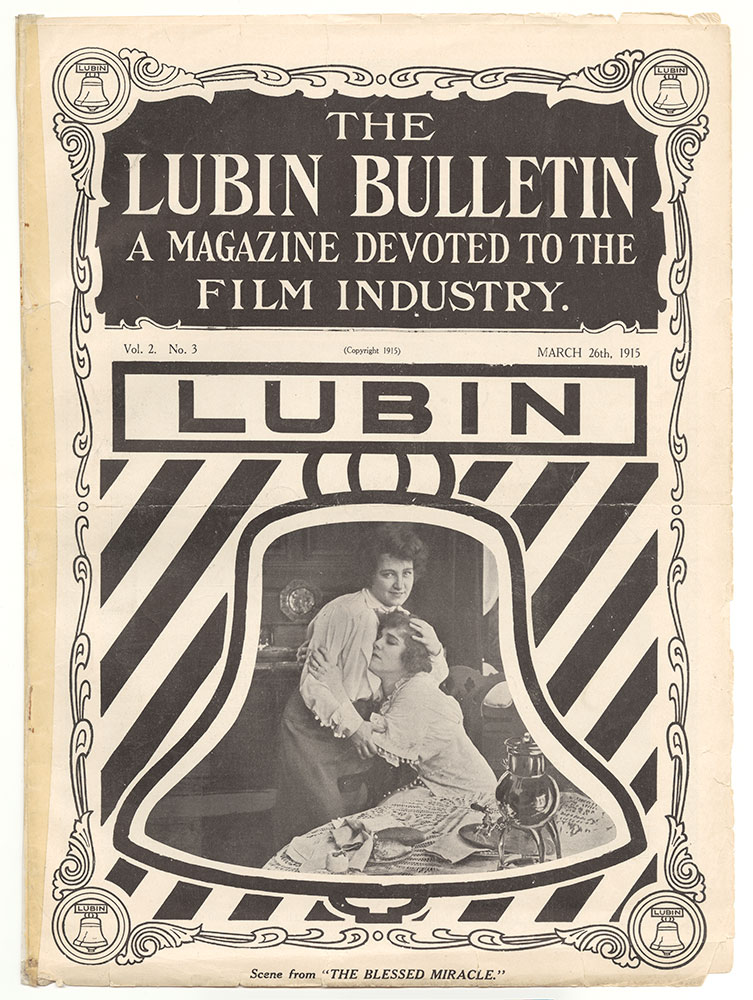 LUBIN BULLETIN magazine side cover  Vol 2 No  3 26 March 1915