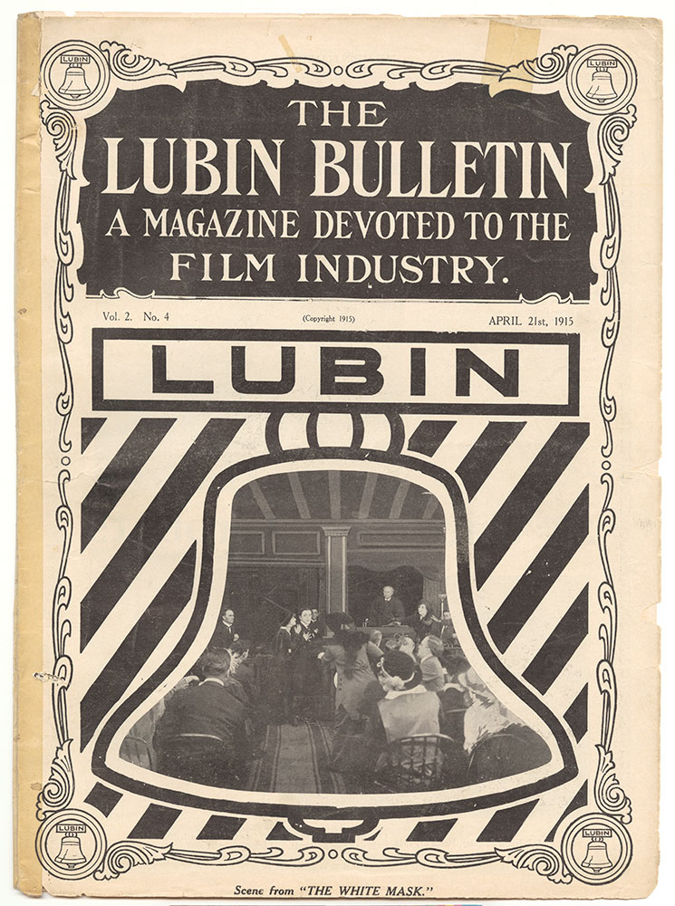 LUBIN BULLETIN magazine side cover  Vol 2 No  4 21 April 1915