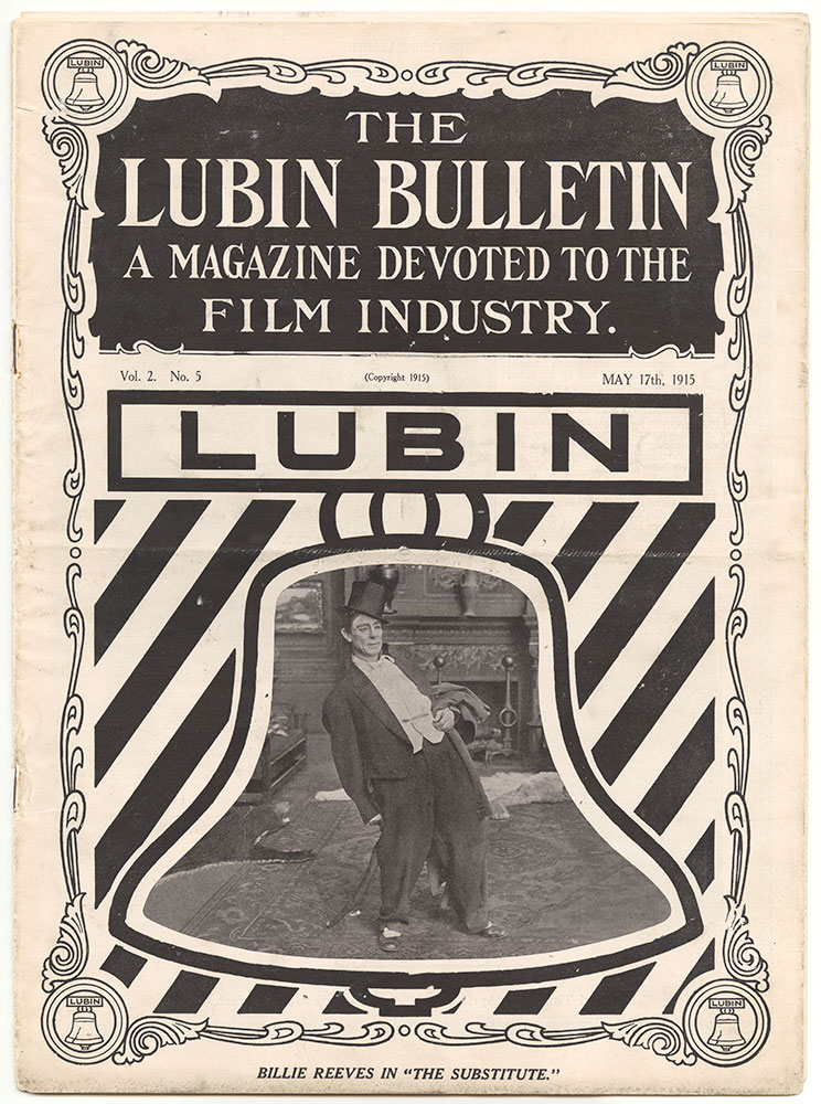 LUBIN BULLETIN magazine side cover  Vol 2 No  5 17 May 1915