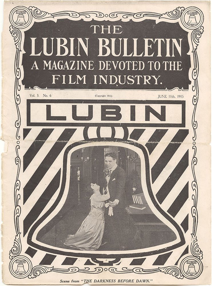 LUBIN BULLETIN magazine side cover  Vol 3 No  6 11 June 1915