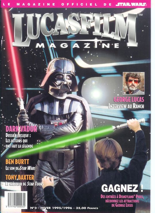 LUCASFILM STAR WARS magazine side cover Issue 3 Winter 1995